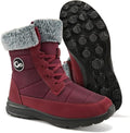 Ablanczoom Winter Snow Boots for Women: Comfortable Warm Fur Lined Womens Boots Outdoor Waterproof Non Slip Lace Up Walking Booties