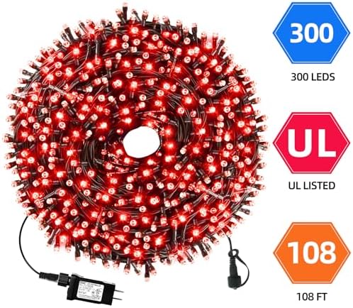 MZD8391 105FT 300LED Christmas Light Outdoor Indoor,Christmas Tree Light