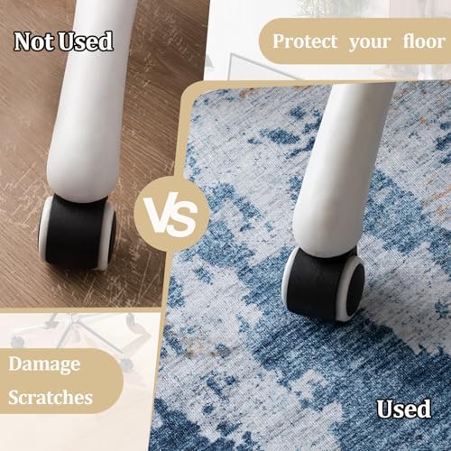 Office Chair Mat for Hardwood Floor, 48"x36" Easy Glide Computer Chair Mat Protector for Rolling Chair Under Desk Rug Nonslip Backing, Machine Wash