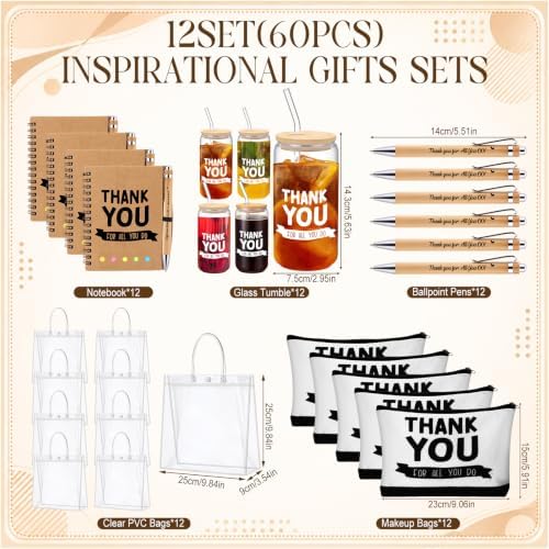 Yeyeplum 60 Pcs Employee Appreciation Gifts Bulk, Thank You for You Do Gift