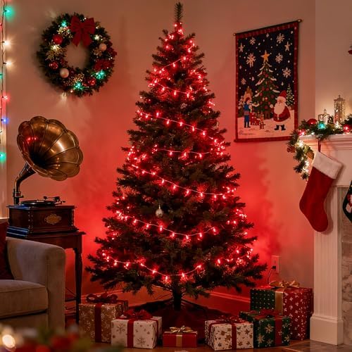 500 LED Red Christmas Lights Christmas Tree Light Outdoor
