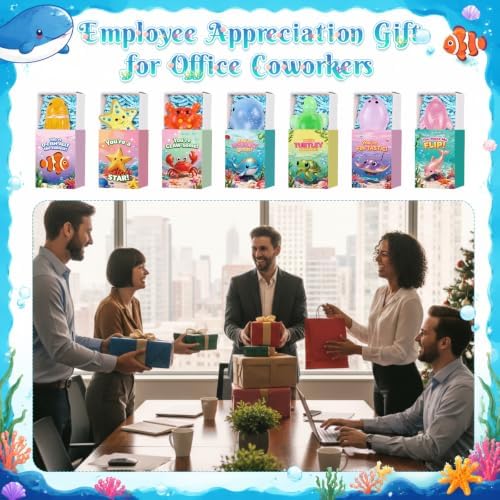 56 Sets Positive Gifts Ocean Animal Favors with Boxes