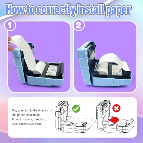 ESOXOFFORE Instant Print Camera for Kids, Christmas Birthday Gifts for Girls Boys Age 3-12,Kids Digital Cameras for Toddler, Portable Toy for 3 4 5 6 7 8 9 10 Year Old Girl -Purple