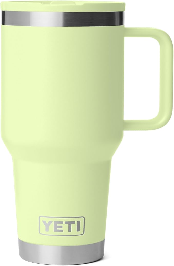 YETI Rambler 30 oz Travel Mug with Flip Straw Lid – Stainless Steel, Vacuum Insulated, Leakproof, Cup Holder Friendly, Grasshopper