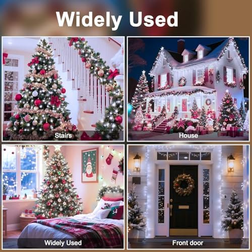 393 FT Christmas Light 1000 LED Xmas Lights Outdoor LED Christams String Lights Waterproof 8 Modes & Timer, Fairy Lights Plug in for Weeding, Patio, Party, Holiday,Christmas Decor (Cool White)