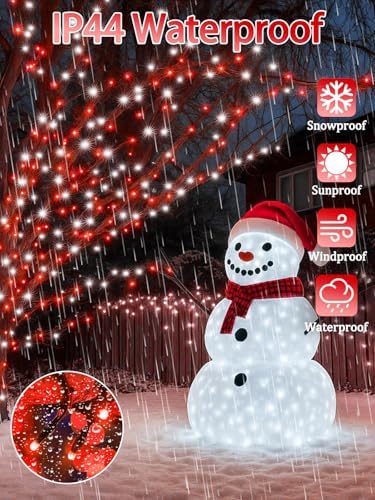 2 Pack 200 LED Christmas Lights 13 Modes Extendable Christmas Tree Lights