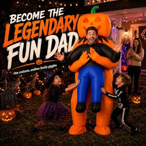 HOPOCO Halloween Pumpkin Monster Inflatable Costume for Adults