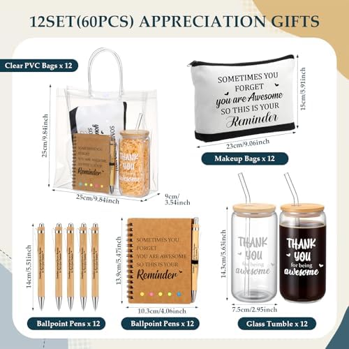 60 Pcs Employee Appreciation Gifts Bulk, Thank You Gifts