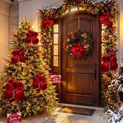 4 Set Large Burgundy Velvet Christmas Ball Clusters Christmas Ball Ornament
