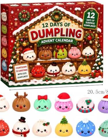 Squishy Advent Calendar 2026, 12 Day Christmas Countdown Calendar for Adult