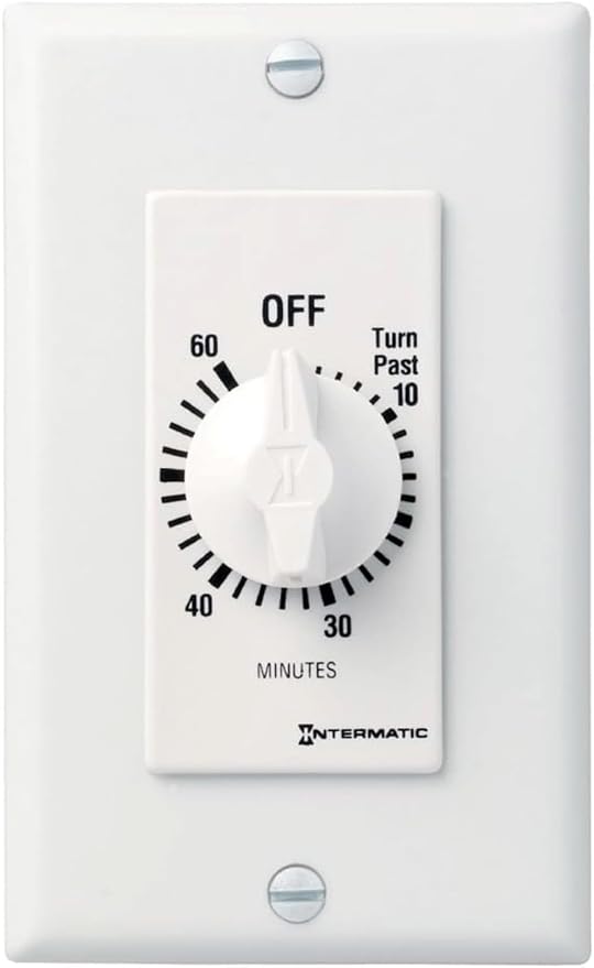Intermatic SW60MWK 60-Minute Spring Wound Timer, White - Energy-Saving Control for Lights and Appliances - Easy Installation and Operation