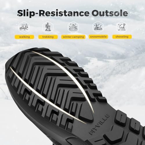 FitVille Wide Winter Boots for Men Warm Fur Lined Snow Boots