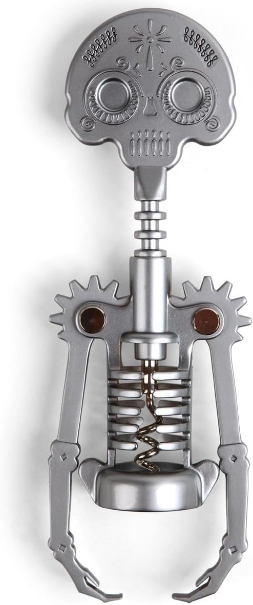 Kikkerland Day of the Dead Corkscrew, Day of Dead, Silver