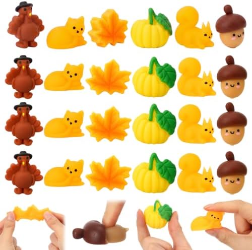 Thenshop 30 Pcs Thanksgiving Fall Soft Balls Bulk 6 Style Party Favors
