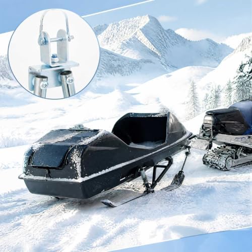 Yaocom 32" Tow Hitch for Snowmobile & ATV, Portable Tow Bar for Sleds