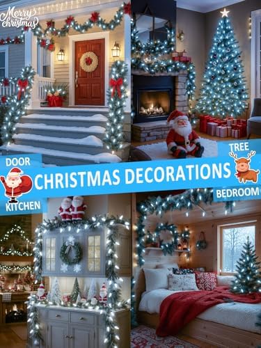 250 LED Linkable C6 Christmas Lights 82FT Christmas Lights Outdoor Decor