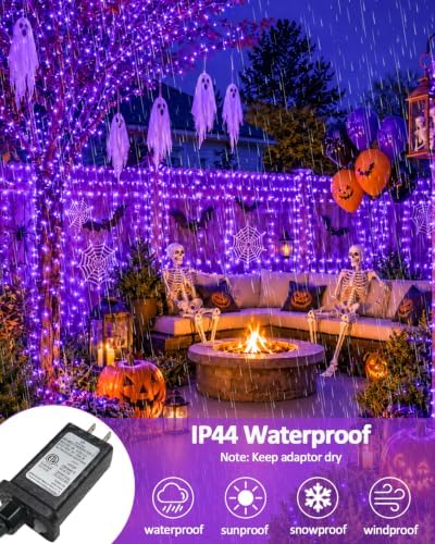 200 LED Connectable String Lights, 66FT Christmas Lights Outdoor Indoor