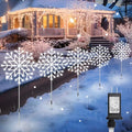 Brightown Snowflake Lights Outdoor, 10 Large Snowflake Christmas Pathway Lights Outdoor Christmas Decorations Yard Sidewalk Walkway Driveway Marker Stake, Cool White
