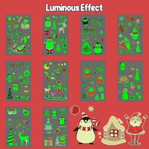 Partywind Christmas Temporary Tattoos for Kids Stocking Stuffers