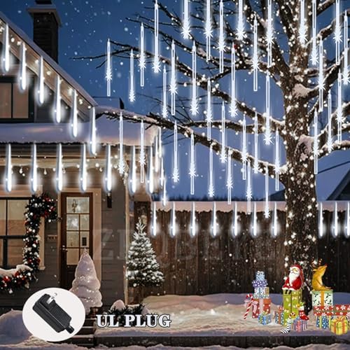 Christmas Outdoor Meteor Shower Lights 16-Tube 384LEDs Falling Rain Lights