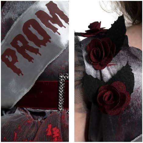 Spooktacular Creations Zombie Prom Queen Costume for Girls, Halloween Costumes for Kids, Zombie Princess Outfit for Girls