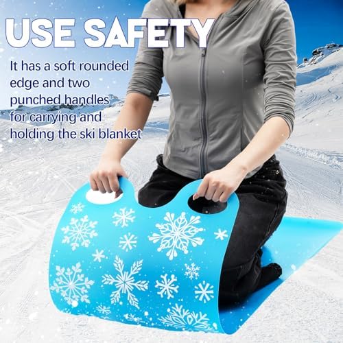 Leyndo 54" Snow Sled for Adults Roll up Mat