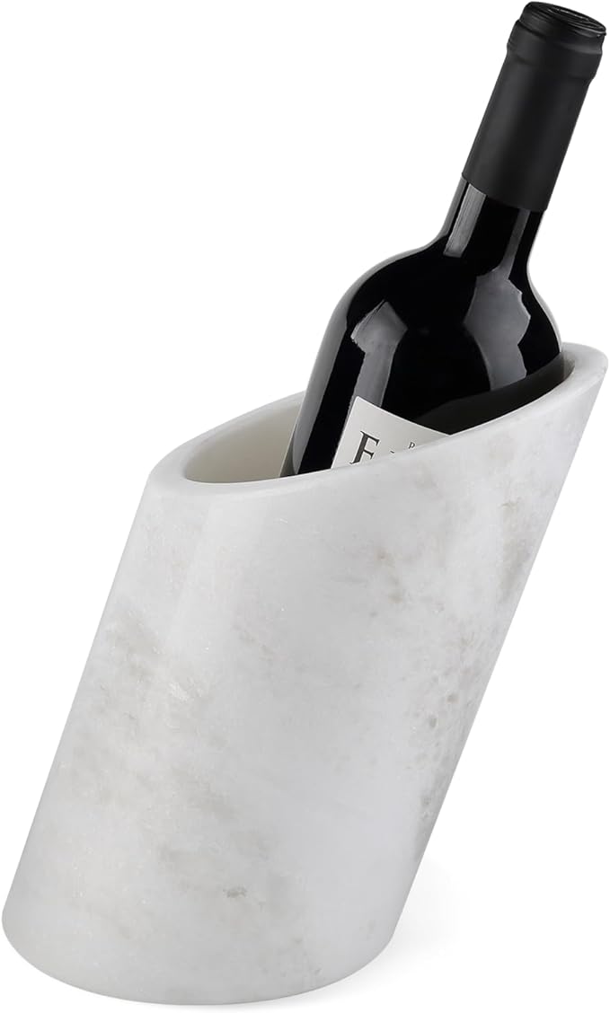 BCS Marble Wine Bottle Chiller - Versatile Wine Chillers for Bottles - Applicable to Kitchen Utensil Holder/Makeup Brush Holder/Pen Holder for Desk That Also Serve as Lamp Shade