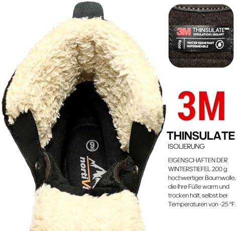 NORTIV 8 Men's Waterproof Winter Snow Boots