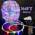 KNONEW 164FT 1000LED Rope Lights for Outside,Outdoor String Lights Waterproof 8 Modes Clear Tube Light for Indoor,Bedroom,Wedding,Garden,Patio,Christmas,Tree,Rv,Holiday Decoration(Multicolor)