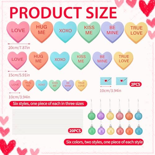 Tree Decorations, Love, Macarons, 32 Pcs
