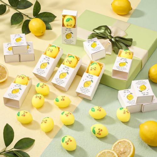 24 Sets Positive Gifts Lemon Party Favors with Support Boxes