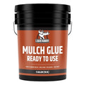 Liquid Rubber Pre-Mixed Mulch Glue for Landscaping, Gardens, Pack of 4 x 1G | Ready to Use - Bonds Pine Straw, Cypress, Pea Gravel, Stone, Bark Nuggets & Rubber Mulch - Locks in Place, Prevents Erosion