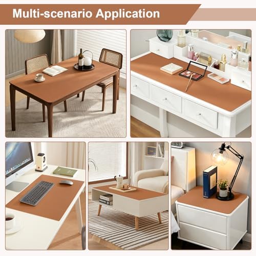 OstepDecor 36 x 60 in Brown Table Protector 1.5mm Thick Plastic Table Cover