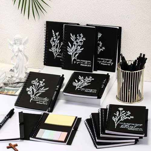 Resurhang Christian Gift Bulk for Women with Notes, Black, 40 Pcs