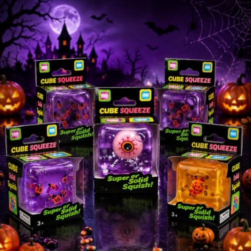 Halloween Ghost Bao Glitter-Squishy Stress Balls with Steamer Halloween Skull Slow-Rise Basket Stuffer Party Favors & Adult(#4)