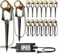SUNTHIN Outdoor Landscape Lighting, 16 Pack LED Spot Lights Kit, Warm White