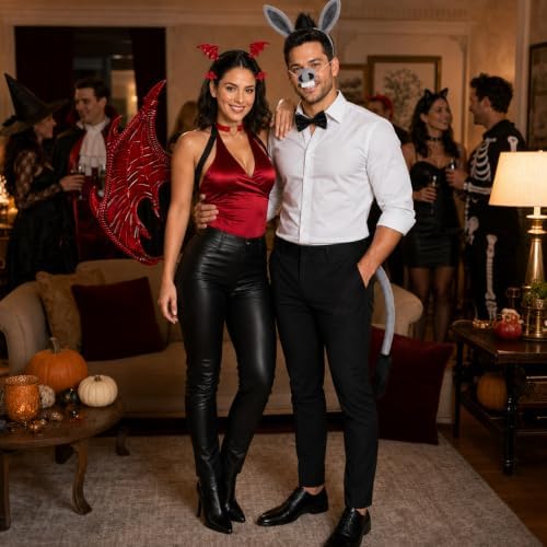 Couples Halloween Costumes for Adults, Dragon Donkey Costume Set