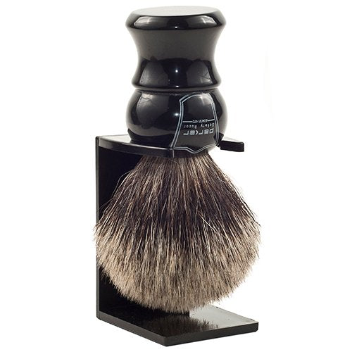 Parker Long-Loft 3-Band Pure Badger Bristle Shaving Brush – Premium Soft Bristle Brush for Rich Lather with Shaving Soaps & Creams