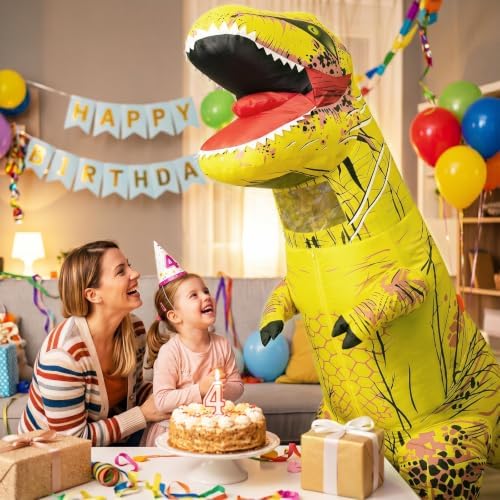 Inflatable Dinosaur Costume for Kids and Adults, Blow Up Party Suit
