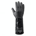 SHOWA 874 Butyl Chemical Resistant Safety Glove with Rough Grip, Unlined, 14 mil Thick, 14" Length, Small (1 Pair)