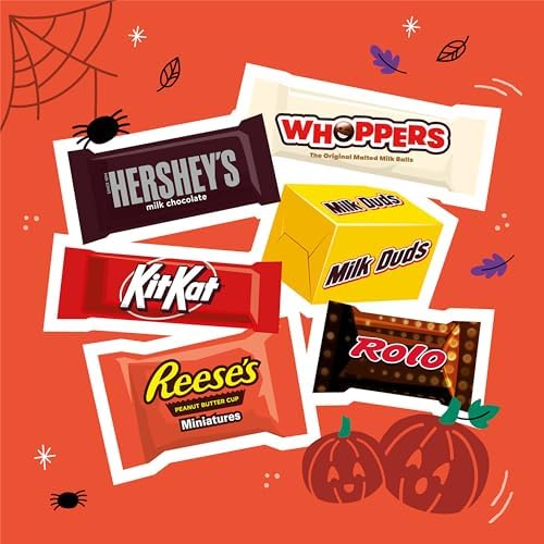 Hershey Miniatures Assorted Flavored, Halloween Candy Bulk Bag, 78.24 oz, 275 Pieces (Pack of 2)