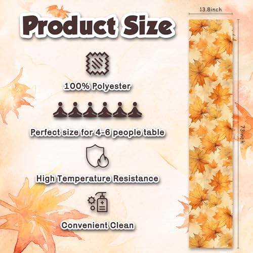 Thanksgiving Decorations - Fall Leaves Table Runner