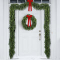 4 Pcs Double Color Christmas Norfolk Pine Garlands for Mantle Fireplace