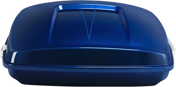 5.5" Razor Motorcycle Trunk W/Latch Key Fit For Harley 2014-2025 Touring CVO Road King Street Glide Electra Glide Ultra Limited Pack Superior Blue