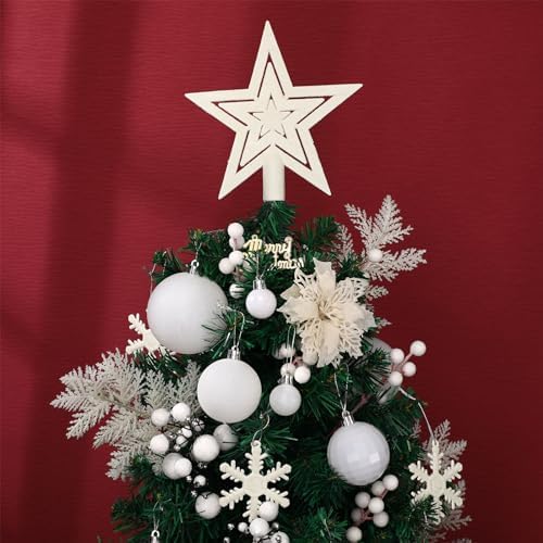 Sratte 94 Pcs Christmas Tree Ornaments Decoration Set, White