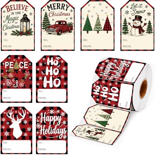 Gift Tags - 500PCS Christmas Tags Stickers for Presents & Gift Packaging