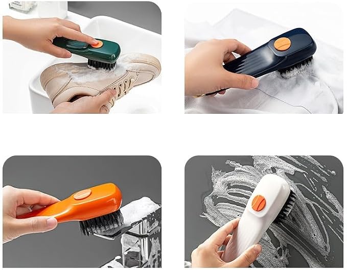 Tools Press Cleaning Brush Soft Bristle Brush Washing Clothes Brush Multi-Function Liquid Shoe Brush Household Shoe Brush(Blue)
