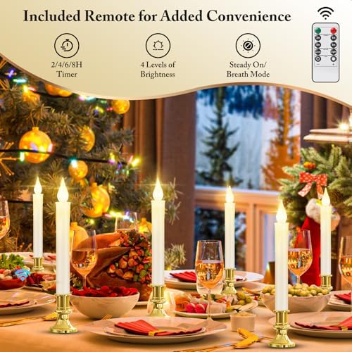 6-Pack Window Candles Battery Operated, Flameless LED Candle Lights