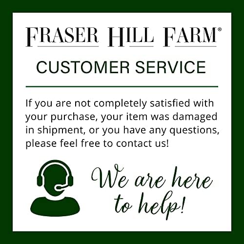 Fraser Hill Farm Woodside Pine Christmas Tree, 9 Feet Tall, Faux Xmas Tree Includes Warm White LED Lights with Easy to Connect Features, Great Indoor Holiday Décor