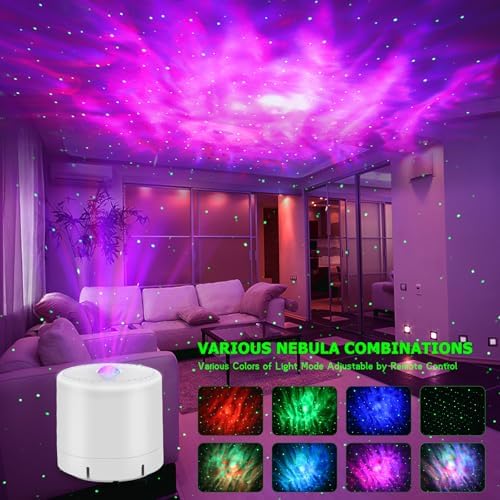 HERHOTER Galaxy Projector,Star Projector with Timer and Remote Control for Adults Bedroom Decoration, Party,Star Night Light (Pack of 2)